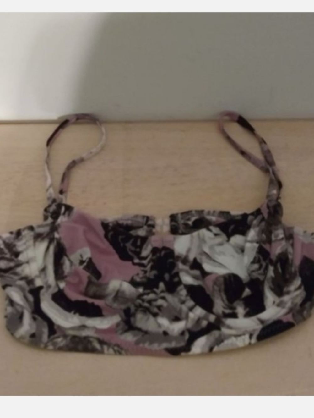 Norma Kamali Womens Floral Underwire Bikini Top Sz M
